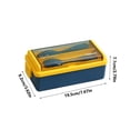 thumbnail image 2 of adviicd Plastic Lunch Box Worker Lunch Box Microwave Sealed Insulated Lunch Box Portable Pp Lunch Box Set B,One Size, 2 of 4
