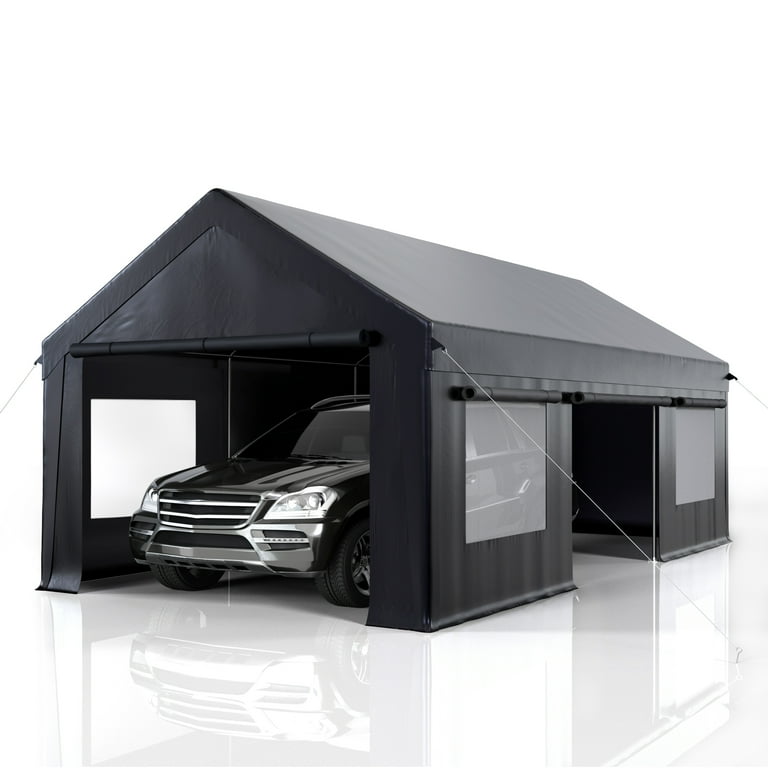 NETAJE 12'x20' Heavy Duty Portable Outdoor Garage Carport with