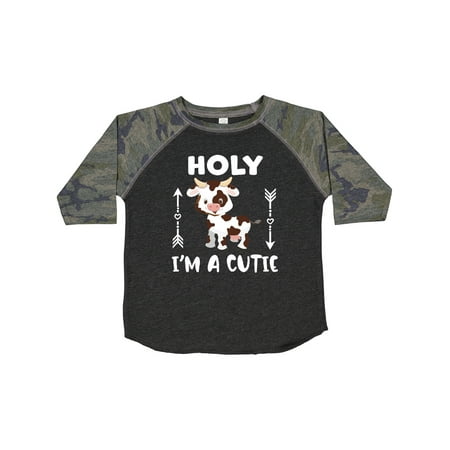

Inktastic I m a Cutie White and Brown Holstein Cow with Arrows Gift Toddler Boy or Toddler Girl T-Shirt