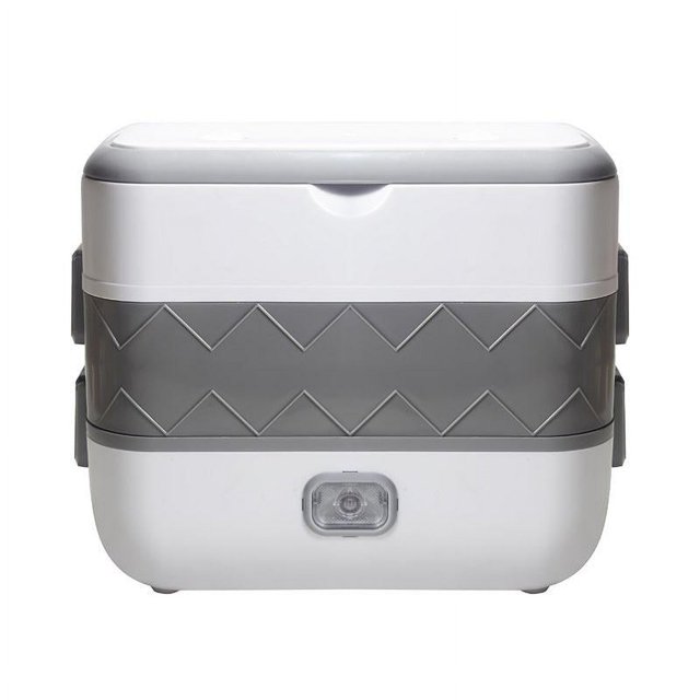 Tnarru Electric Lunch Box Double Layer US Adapter Removable Heating Lunch Box Portable Small Rice Cooker for Car Outdoor Truck Office