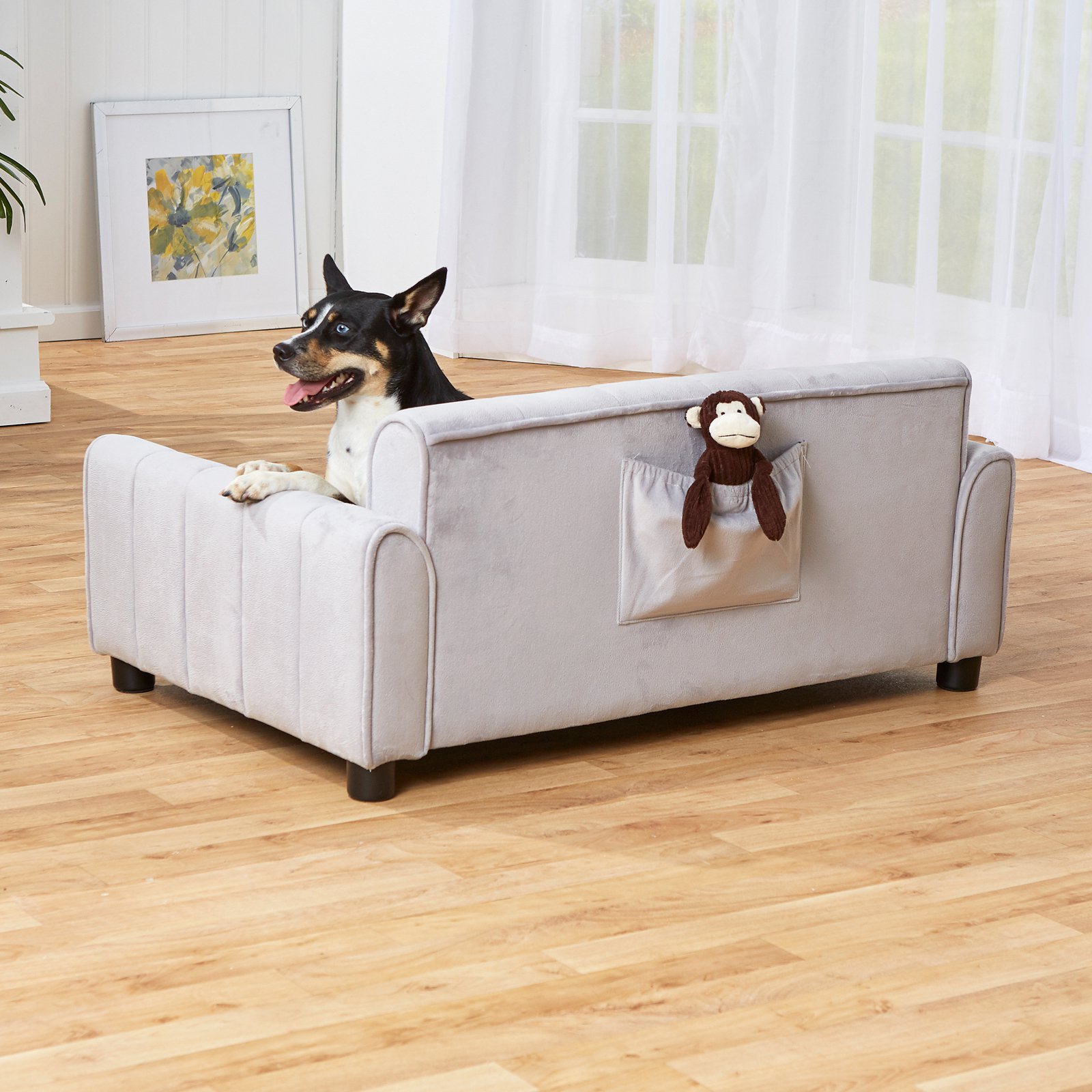 Enchanted Home Pet Ludlow Dog Sofa Bed, Gray, 42"L x 26.50"W x 18.38"H - image 4 of 11