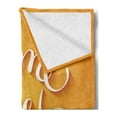 thumbnail image 2 of Saying Soft Flannel Fleece Throw Blanket, Hand Writing Style Calligraphy Contemporary Design Housewarming Theme, Cozy Plush for Indoor and Outdoor Use, 50" x 70", Marigold White, by Ambesonne, 2 of 5