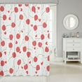 thumbnail image 2 of Kids Red Cherry Bath Curtain Cute Fruit Shower Curtain Boys Girls Cherry Pattern Bathroom Shower Curtain Set Kawaii Cartoon Fruit Teens Bathroom Accessories Room Decor 72"x72", 2 of 5