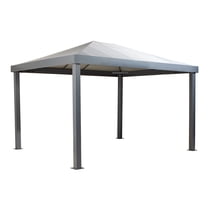 New Yard 10 x 12 ft. Dark Gray Fabric-covered Patio Gazebo with an Aluminum Frame