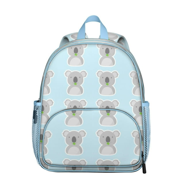 Koala Pattern Student Backpack – Cute Animal Cartoon Design with Koala Bear Print, Watercolor Floral Accents, and Nature Aesthetic