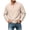 Khaki, variant on Men Ribbed Long Sleeve Polo Sweater, V Neck Stretchy Fall Lapel Collar Casual Pullover for Daily Wear Khaki