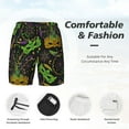thumbnail image 4 of Kdxio Carnival Mardi Gras3 Print Men'S Swim Trunks With Compression Liner 7 Inch Inseam Quick Dry Swim Shorts, 4 of 7