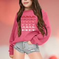 thumbnail image 2 of BOOMNY Children Long Sleeved Valentine's Day Printed Crew Neck Pullover Hoodie Sweatshirt Tops Leisure Toddler Dailywear, 2 of 4