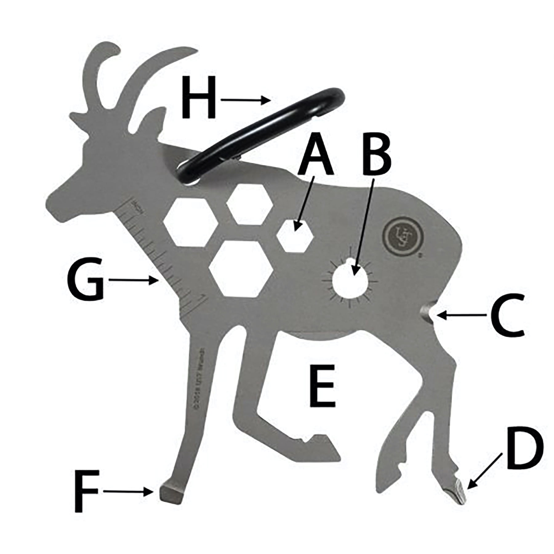 UST Tool a Long Antelope Durable Stainless Steel Easily Accessible Multi-Tool