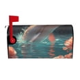 thumbnail image 2 of Lsque Flower White Dolphin Mailbox Cover Standard Size ,Magnetic Mailbox Covers Post Wraps Letter Box Cover -25.5x21 in, 2 of 9