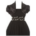 thumbnail image 3 of Little Girls Dress Set 2 PCS Jacket Rhinestones Glitter Flower Girl Dress Clothing Set Black 4 (J21KS44), 3 of 4
