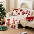 thumbnail image 6 of Tarmeek Christmas Pillow Covers 18x18 Set of 4,Throw Pillow Case Linen Cushion Covers Christmas Ornaments for Outdoor Christmas Decorations Indoor for Home Sofa Bed Chair Car, 6 of 9