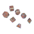 thumbnail image 2 of Dados de varias caras yuxing Juego de mesa Metal galvanizado 7 Uds. esmalte rojo, 2 of 5