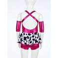 thumbnail image 5 of iiniim Girls Cowgirl Outfit 2 Pcs Shiny Fringe Leotard Tutu Skirt and Headband for Dance Party Hot Pink 16, 5 of 7