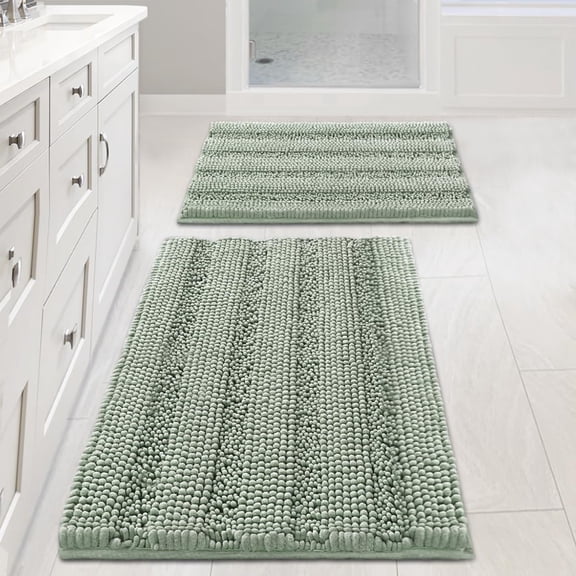 Contour Rug (20x24, Dark Purple) Non Slip Bath Mat for Bathroom - Water Absorbent Soft Microfiber Shaggy Machine Washable U Shape Toilet