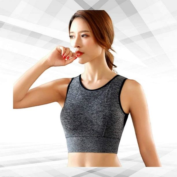 HTOOQ 1PC Quick- Dry Sport Wrapped Chest Shockproof Plus- Size Fitness  Underwear Stylish Sexy Female Sports Bra Breathable Underwear for Woman  Lady