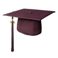 thumbnail image 3 of Endea Graduation Matte Maroon Graduation Cap  Tassel, 3 of 11