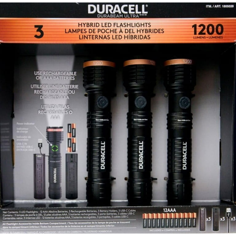 3 pack rechargeable flashlight LED Flashlights 990,000 Lumens, Adjustable, 5 Modes, IPX7 Waterproof, Powerful Handheld Flash Lights for Camping Hiking Emergency Home (M-3P) : Tools & Home Improvement It comes with a rechargeable battery and a USB 3 Pack Rechargeable Flashlights High