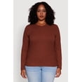 thumbnail image 2 of Women's Plus Size Long Sleeve V Neck Tee, 2 of 5
