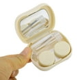 thumbnail image 4 of Unique Bargains 1 Set Contact Lens Case Heart Rectangular Lens Storage Case Beige, 4 of 5