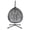 Black+Gray, variant on Hanging Hammock Egg Chair with Stand, Rattan Weave, Indoor/Outdoor Swing, Soft Removable Cushion for Balcony, Bedroom, or Garden,Black Gray
