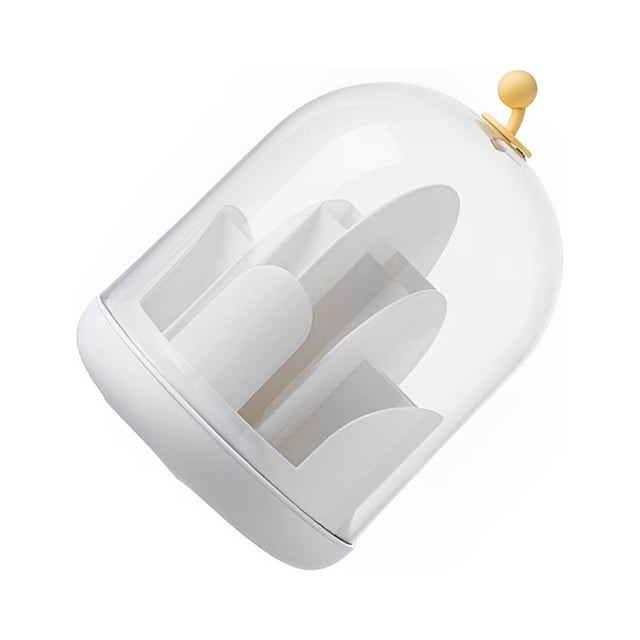 yingyy Boîte de Rangement pour Rouges à Lèvres Couvercle Multi-Grilles Anti-Humidité Maquillage Anti-Poussière Grande Capacité Organisateur de Crayons Fard à Paupières Rouge Blanc