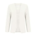 thumbnail image 4 of XFLWAM Blazers for Women Open Front Lapel Collar Suit Jacket Business Casual Long Sleeve Office Work Blazer White XXL, 4 of 5