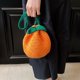 thumbnail image 3 of Bolso GEEK feo y lindo de color naranja con forma de boca, hecho a mano, tejido a ganchillo, para niña, monedero kawaii, bolso cruzado para mujer, 3 of 4