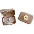 thumbnail image 1 of Tekalobr 2 Pack Mini Contact Lens Cases, Portable Contacts Lens Box Travel Kit with Mirror, Tweezers, Remover Tool Stick, Cute Flower Eye Contact Case Container Holder Storage Box for Daily Outdoor, 1 of 7