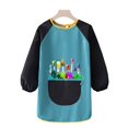 thumbnail image 5 of Mascarilla impermeable de invierno para niños, delantal con estampado de pintura artística para estudio, para comer en la escuela, para guarderías y antipolvo, 5 of 5