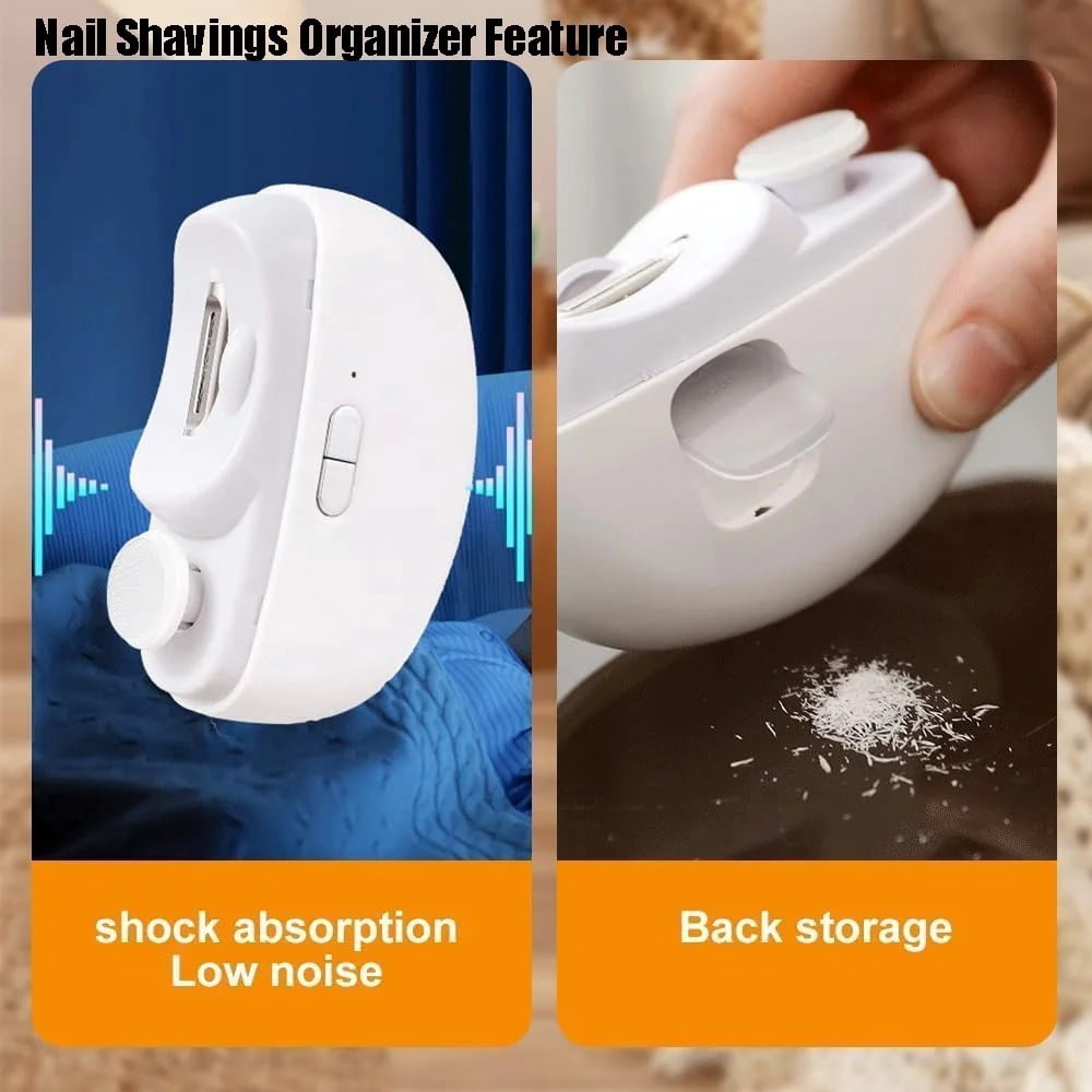 2026 New 3 in 1 Automatic Electric Nail Clipper with Polishing, Two-Speed Adjustment Electric Toe Nail Clippers Nail Cutter with Light for Baby, Adults, Seniors