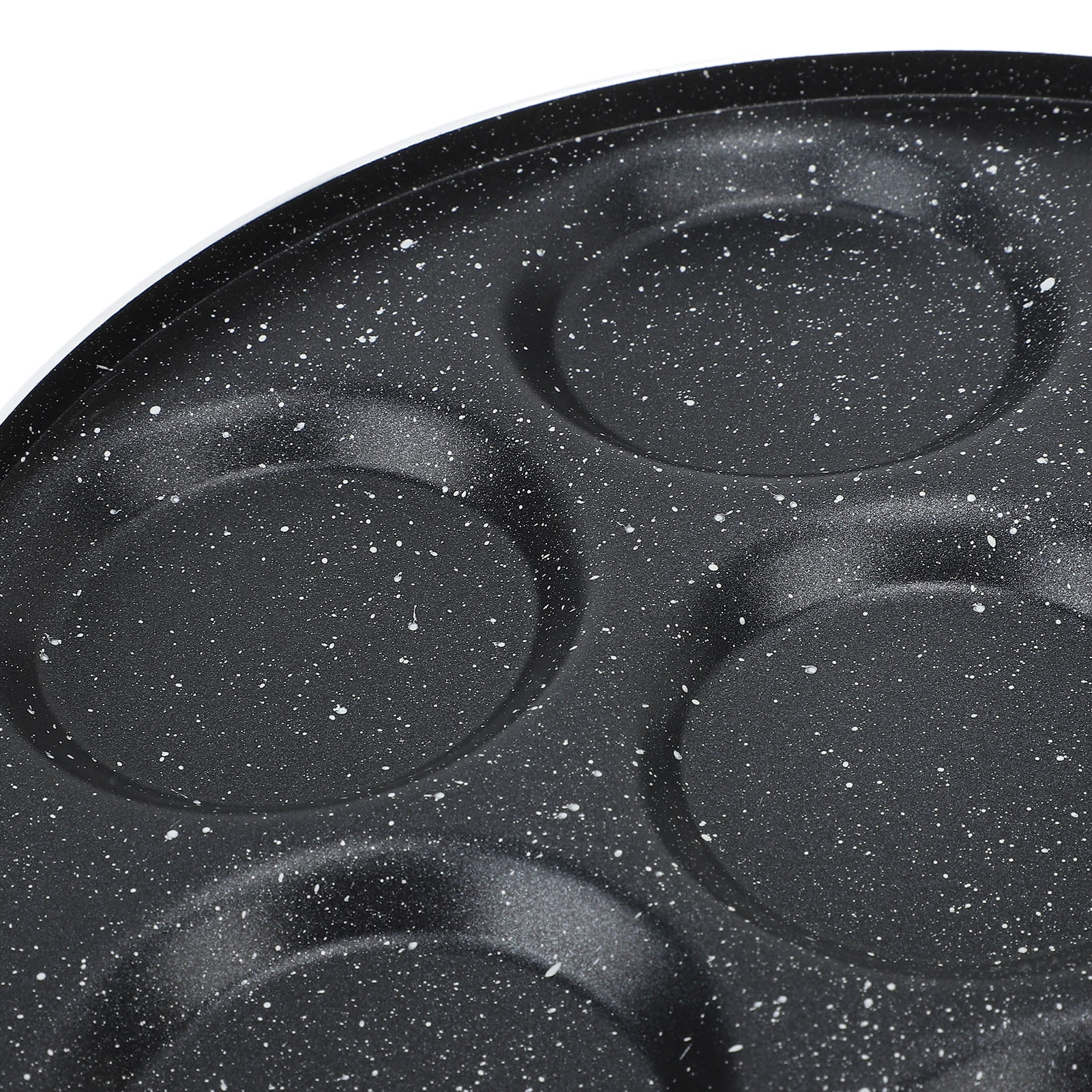LAZIOEGR Premium Egg Frying Pan Non Stick Refined Iron Round Fried Cooker with Ergonomic Handle, Essential Household Supplies for Kitchen, Black Matte Finish, 10 Inches / 25.4 cm Size