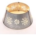 thumbnail image 2 of Vintage Snowflake Silver Metal Christmas Tree Collar, 2 of 7