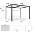 thumbnail image 2 of PURPLE LEAF 10' x 12' Patio Louvered Pergola Outdoor Aluminum Pergola with White Roof Adjustable Hardtop Rainproof Louver for Garden Backyard Deck, 2 of 9
