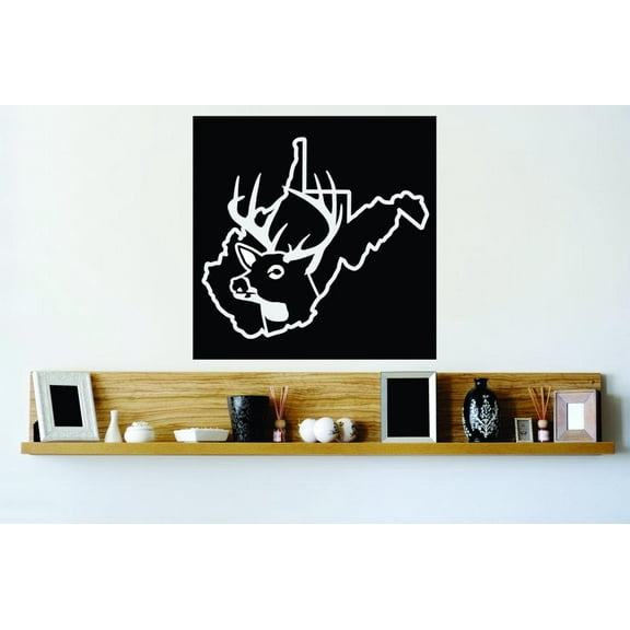 West Virginia Wild Deer Buck Hunt Deer Predator Doe Hunting Bow Arrow Bulls Eye Wilderness Camouflage Holiday Gift Ideas Girl Boy Bedroom Wall Decal Sticker - Size: 15 Inch x 15 Inch