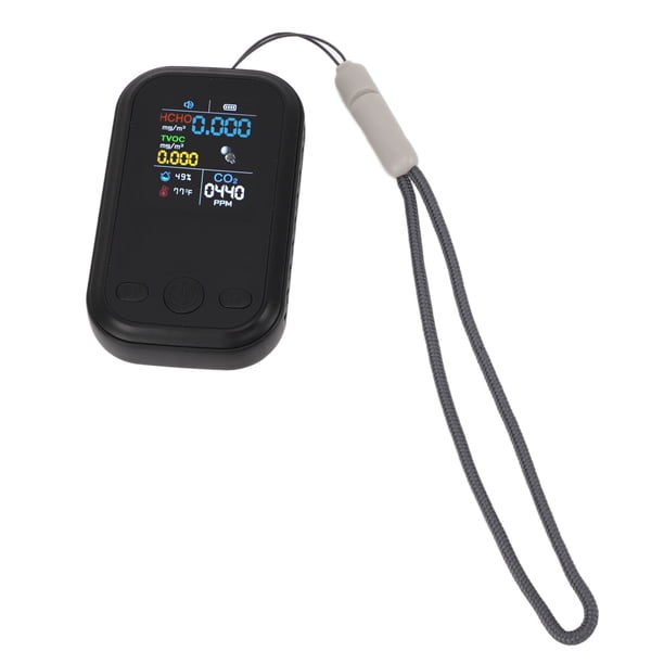 Monitor De Aire Con Batería De Polímero De Litio, Detector De Gas Compacto Para Interiores, Detector Portátil De CO2 TVOC Para Kit De Prueba De Aire Doméstico,