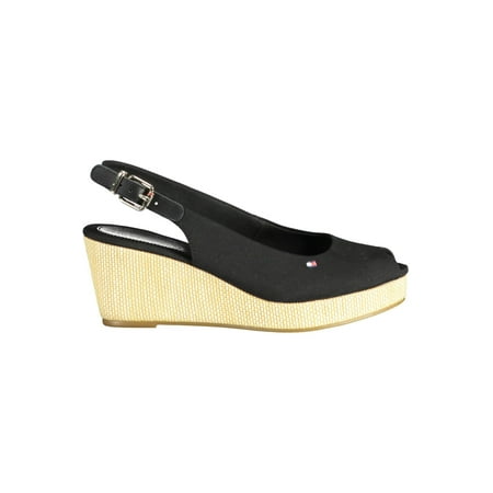 

Tommy Hilfiger Black Cotton Sandal