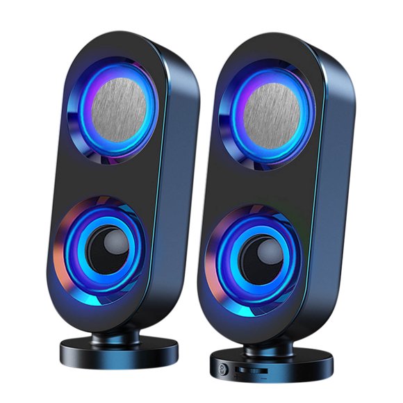 Computer Speakers with Subwoofer Wired USB Desktop Audio for Gaming Home Office and Mobile Phone Use 10 in Height
