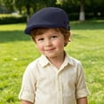 thumbnail image 2 of lnmuld Kids' Solid Color Mesh Breathable Newsboy Cap with Adjustable Buckle Size:One Size, 2 of 4