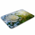 thumbnail image 3 of Fresh White Rose Area Doormat, Floral Doormat, White Area Doormat, , Blooming In The Sunrise Living Room Doormat,Home Decor, Welcome Mat,Indoor Doormat,Front Back Door Mat 17”x30”, 3 of 7