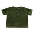 thumbnail image 3 of NAISIBABY Boys Girls Sets 2-Piece, Casual Breathable Short Sleeve T-Shirt and Elastic Waist Shorts Summer Cotton Outfits Clothes Army Green 4-5T, 3 of 8