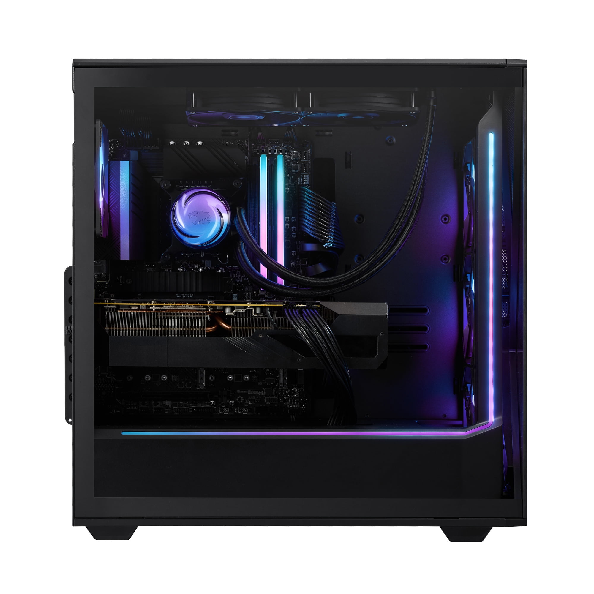 iBUYPOWER Slate Gaming PC Desktop Computer AMD Ryzen 7 7800X3D CPU, AMD Radeon RX 9070XT 16GB GPU, 32GB DDR5 RGB 5200MHz RAM, 1TB NVMe SSD, Windows 11 Home, Gamer Keyboard and Mouse - SBA7R97XT01