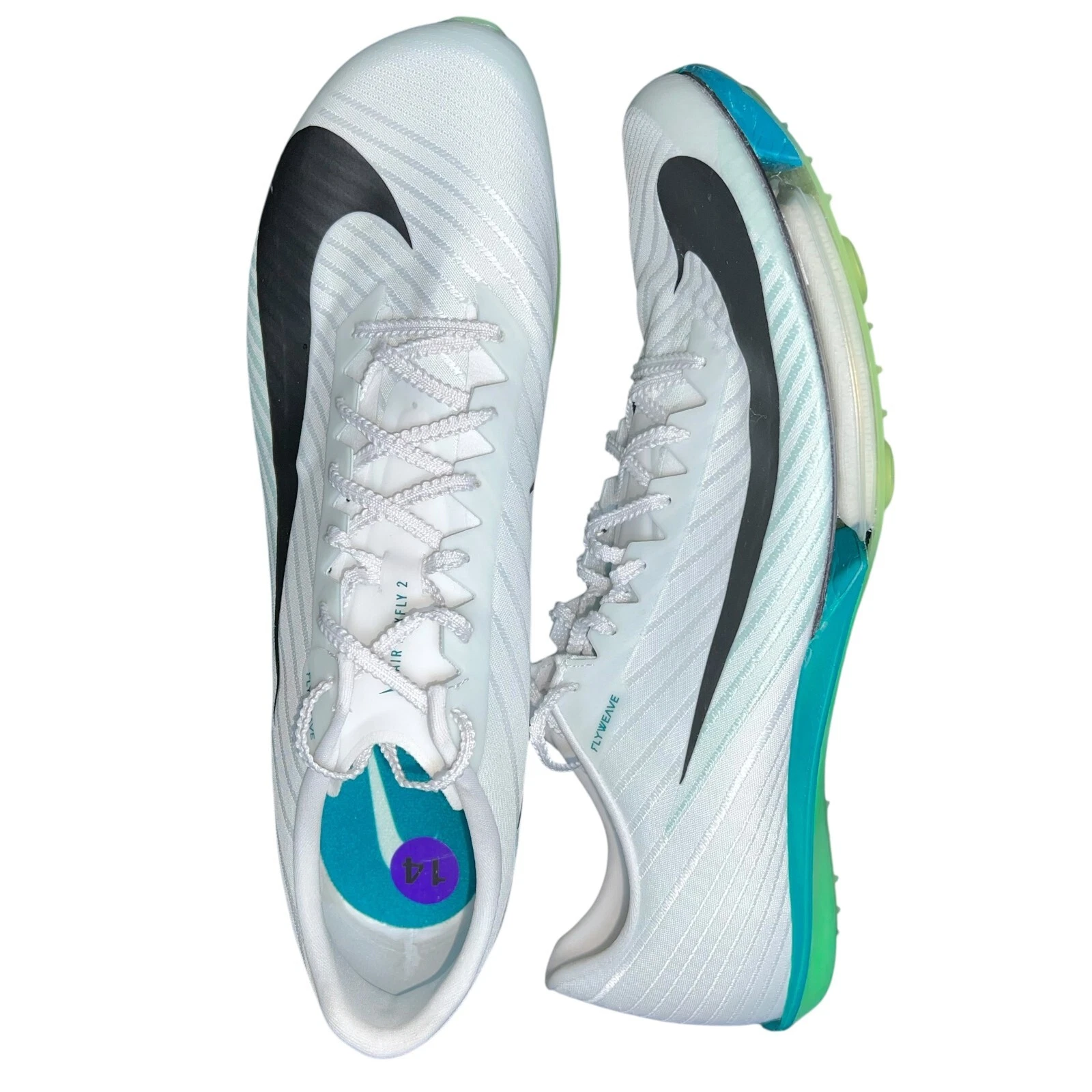 Nike Maxfly 2 Flyweave White Track Spikes FD8395-102 Size 14 w