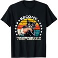 thumbnail image 1 of Become Ungovernable Black Cat Biting Hand Funny Meme Humor Camiseta, 1 of 2