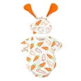 thumbnail image 1 of PMVFHDE Rompers for Girl Summer Boys Girls Easter Short Sleeve Rabbit Pullover Romper Sweatshirt Bodysuits Girls'Bodysuits&One-Pieces White,6-9 Months, 1 of 6