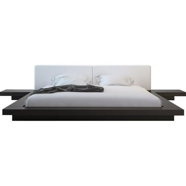 Worth King Size Platform Bed And 2 Nightstands Com Worth King Size Platform Bed And 2, Asian Platform Bed King