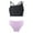 Black&Lavender, variant on CHICTRY Girls 2-Piece Swimsuit Crop Top with Bikini Briefs Bathing Suit Beach Wear Black&Purple 10