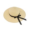thumbnail image 1 of Sombrero de paja para mujer con ala ancha, gorra de playa flexible, sombrero ajustable para el sol para mujer UPF 50+ (tarjeta poco profunda) brillar Electrónica, 1 of 6