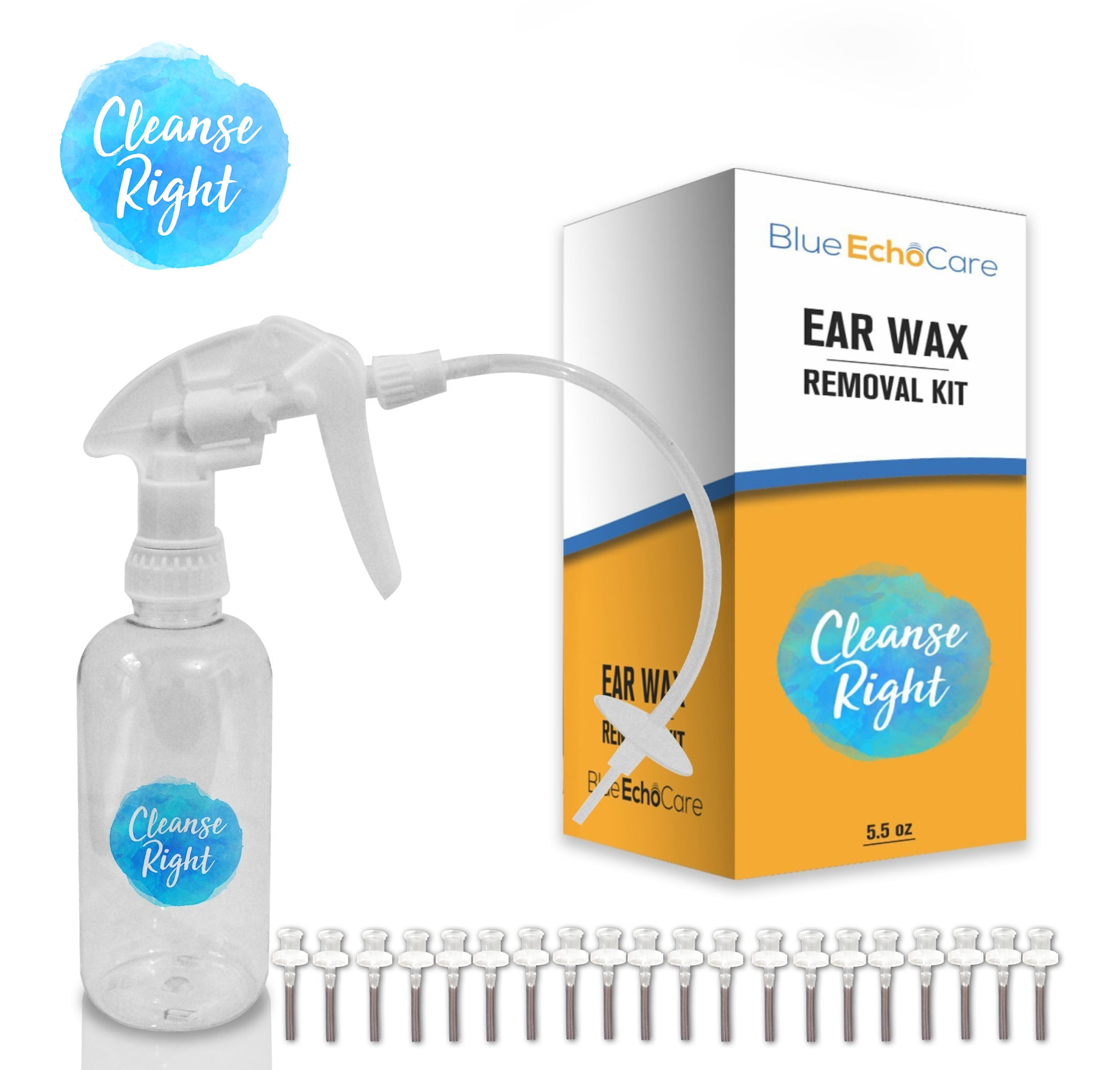Cleanse Right ORIGINAL Ear Wax Removal Tool Kit 20 Disposable Tips