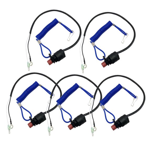5 Pieces Universal Boat Kill Stop Switch Tether Lanyard For